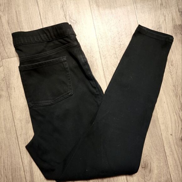 SPANX Stretch Pull-on Jeggings Pants Black Size L - Picture 3 of 5